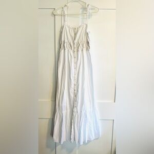 Aerie White Elastic Waist Skirt